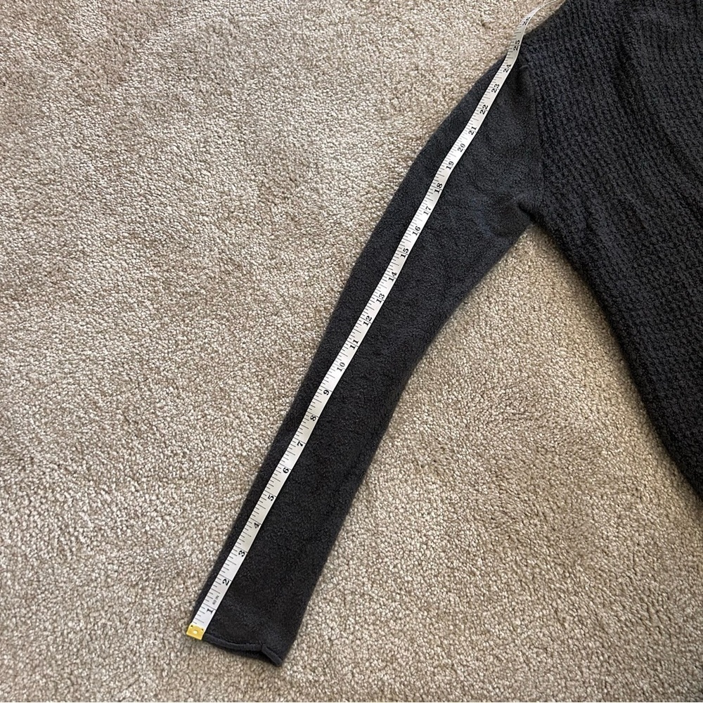 Barefoot Dreams CozyChic Lite Coastal Cardi Flutter Cardigan Carbon dark gray S - Picture 16 of 17